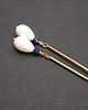 kolczyki pozłacane Kolczyki pozłacane Stick /white pearls/ -  alloys collection 2