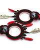 kolczyki soutache Czarne koła z pórkami 3