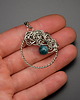 wisiory Wisiorek apatyt koło kółko wire wrapping 2