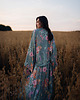 bluzki kimonowe damskie Kimono Bloom Turkus LONG 1