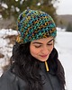 czapki damskie Kolorowa duża czapka beanie z wełną i alpaką 1