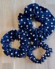 gumki do włosów Scrunchie gumka do włosów jedwabna Dottie navy granatowa groszki kropki S,M,L 6