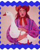 grafiki i ilustracje Girl & Goose // wydruk ilustracji 1