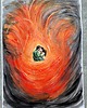 grafiki i ilustracje Lovers kochankowie miłość ogień - Obraz akwarela papier, A3 (30x42 cm) 1