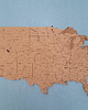 Ozdoby na ścianę Korkowa mapa USA 3