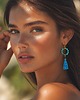 kolczyki z kamieniami Kolczyki Wianki boho /blue lagoon/ 1