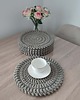 podkładki do kuchni Komplet podkładek szydełkowych pod talerze ze sznurka 6szt-32cm 4