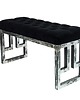 ławki Ławka Metalowa Loft Siedzisko Pikowane Czarny LPM-16 2