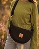 saszetka nerka Torebka crossbody z Czekoladowego Nubuku 1