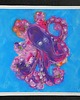 obrazy Ośmiorniczka obraz pastela olejna 15x15 cm 3