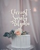ozdoby na chrzest Duży Toper Topper na tort Chrzest z imieniem 1