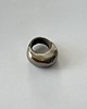 pierścionki - różne Pierścionek 01 ceramiczny srebrno brązowy, statement ring 3