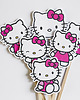 akcesoria dziecięce - różne Pikery dwustronne do babeczek HELLO KITTY 6 szt 3