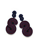 kolczyki soutache Kolczyki soutache - Bordo Granat Duże 1