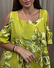 sukienki maxi damskie Lniana sukienka Verde 1