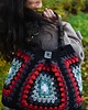 torby na ramię Duża torebka na szydełku granny square 2