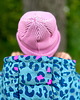 czapki damskie Bawełniana czapka beanie logo ekoskórka "Brudny róż" 4