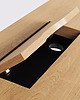 biurka Designerskie nowoczesne biurko K16 - dąb, czarny  - 160 cm 3