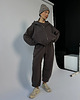bluza bez kaptura damska Bluza Restful cacao na zamek z kapturem 2