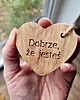 breloki Brelok serce z drewna, dobrze, że jesteś 2