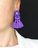 kolczyki soutache Fioletowe kolczyki sutasz z chwostami 1