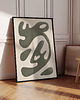 plakaty Zestaw trzech plakatów green abstract 1