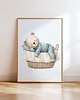 obrazy i plakaty do pokoju dziecięcego Plakat Na Ścianę Dla chłopca Niebieskie misie nr. 10 1