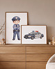 obrazy i plakaty do pokoju dziecięcego POLICJANT I RADIOWÓZ - 2 x plakat dla dzieci 3