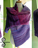 szale damskie UNIKAT szal dziergany (jak tkany) "Pink & Violet" 3