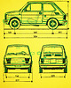 t-shirty dla dziewczynki dla dzieci FIAT 126 MALUCH ŻÓŁTY tshirt 1