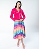 bluza bez kaptura damska Ramoneska damska Fuchsia Fever różowa z dresówki 2