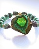 bransoletki z kamieni naturalnych UNIKAT! - Malachit, szmaragd, agat złoto 1