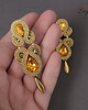 kolczyki soutache Kolczyki Esmeralda złote 1