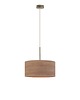 lampy wiszące Czarna lampa wisząca do salonu z fornirowym abażurem 30 cm SINTRA ECO 5