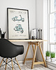 plakaty Vespa skuter - patent - plakat 50x70 cm 3