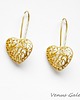 kolczyki pozłacane Kolczyki srebrne - Heart gold 1