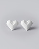 kolczyki ceramiczne Kolczyki z Porcelany Origami Serce Białe 1