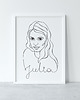 grafiki i ilustracje Prezent personalizowany - minimalistyczny linearny portret na zamówienie 1
