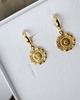 kolczyki pozłacane Kolczyki  AMULETY medalion-srebro, złoto 24K, różowe złoto 18K 6