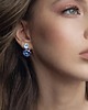 kolczyki pozłacane Złote Kolczyki Sztyfty AMORE Sky & Royal Blue Delight 1