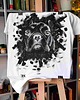 t-shirty męskie Męska koszulka, portret Buldoga Francuskiego 2