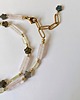 chokery Naszyjnik choker z kamieni naturalnych kwarc różowy stal szlachetna kwiaty 3