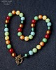 kolie Vintage style efektowny naszyjnik z pereł w bajecznych kolorach, handmade 8