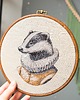 Ozdoby na ścianę Lord Badger, haft w oprawie 20 cm 5