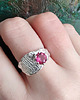 pierścionki srebrne Pink topaz 2