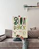 plakaty Plakat  SLOW DOWN grafika ślimak BALANS PRACA ilustracja do domu 7