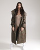 płaszcze damskie Parka Longline Hoodie Oversize camo moro 2