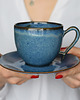filiżanki Filiżanka z Sercem Wewnątrz Ceramiczna Morska 270ml 1