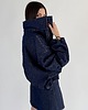 kurtki damskie Krótka kurtka bomber collar denim dark blue 5