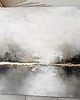 obrazy ZŁOTA LINIA CISZY  Ręcznie malowany obraz ze złotem 100x70 cm 2